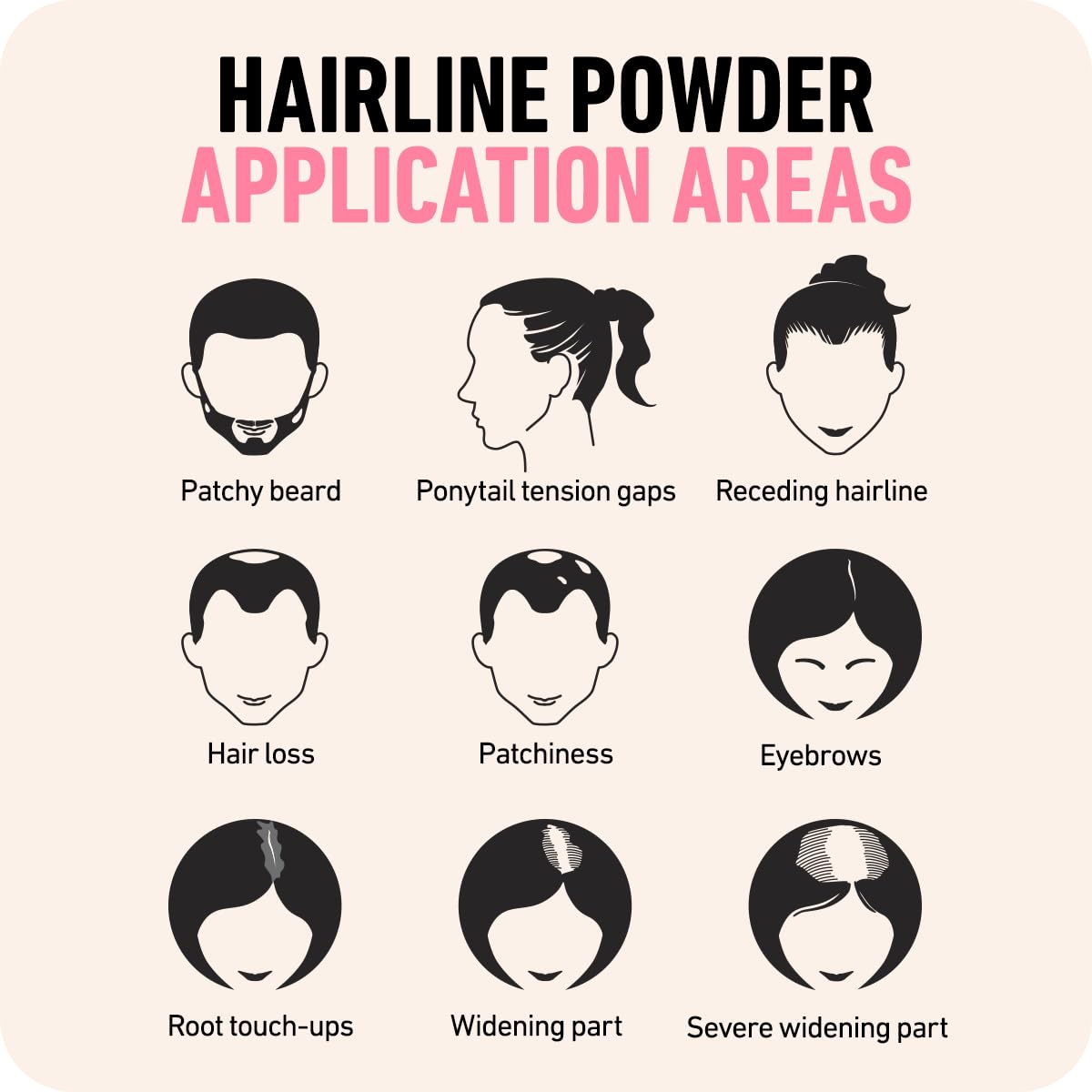 Folicure - Hair Spot Darkening Powder